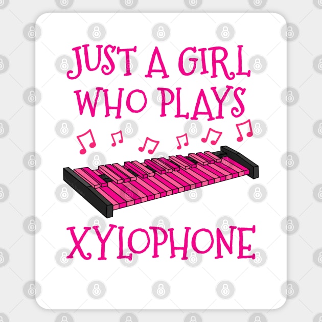 Just A Girl Who Plays Xylophone Female Musician Sticker by doodlerob